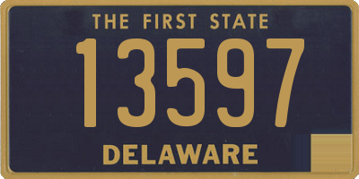 DE license plate 13597