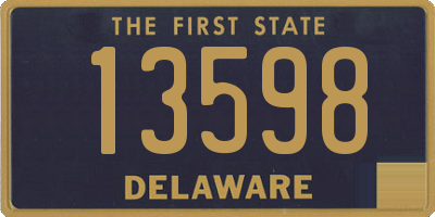 DE license plate 13598