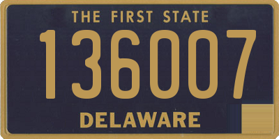 DE license plate 136007