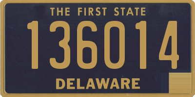 DE license plate 136014