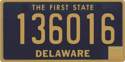 DE license plate 136016