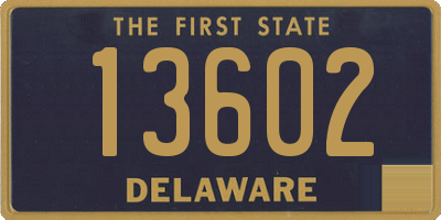 DE license plate 13602