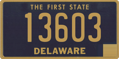 DE license plate 13603