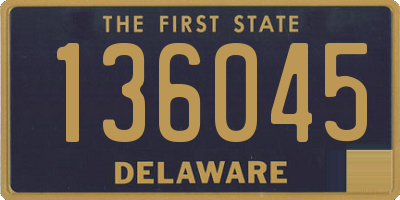 DE license plate 136045