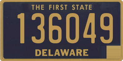 DE license plate 136049