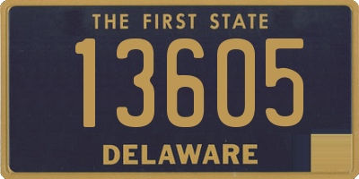 DE license plate 13605