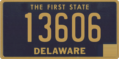 DE license plate 13606