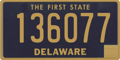 DE license plate 136077