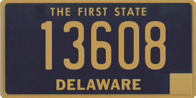 DE license plate 13608