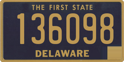 DE license plate 136098