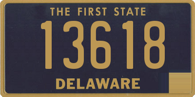 DE license plate 13618