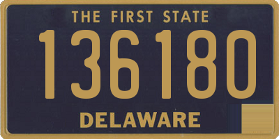 DE license plate 136180