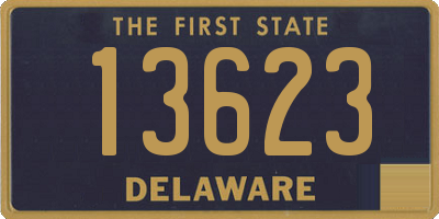 DE license plate 13623