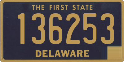 DE license plate 136253