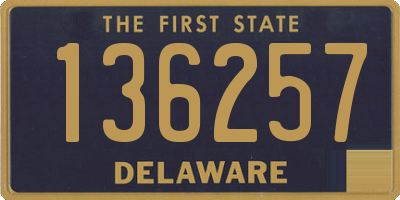 DE license plate 136257