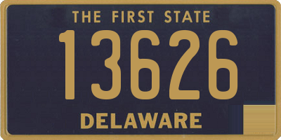 DE license plate 13626