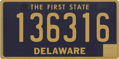 DE license plate 136316