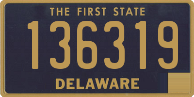 DE license plate 136319