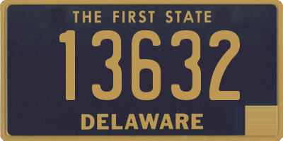 DE license plate 13632