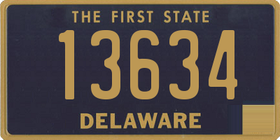 DE license plate 13634