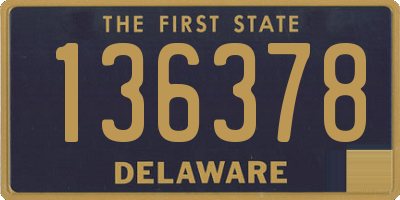 DE license plate 136378