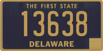 DE license plate 13638