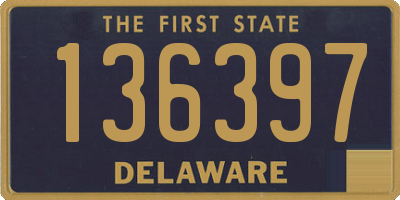 DE license plate 136397