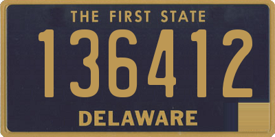 DE license plate 136412