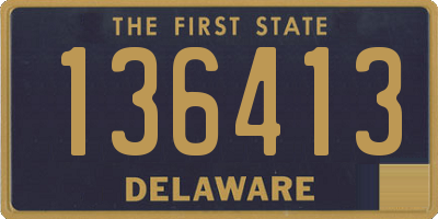 DE license plate 136413