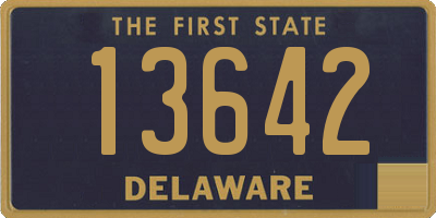 DE license plate 13642