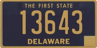 DE license plate 13643