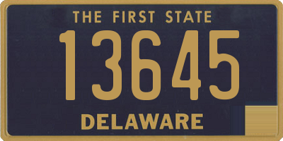 DE license plate 13645