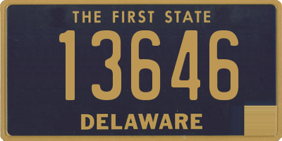 DE license plate 13646