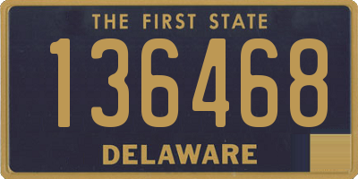 DE license plate 136468