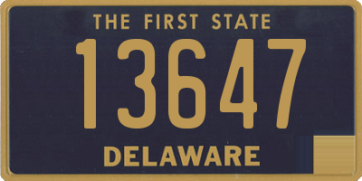 DE license plate 13647