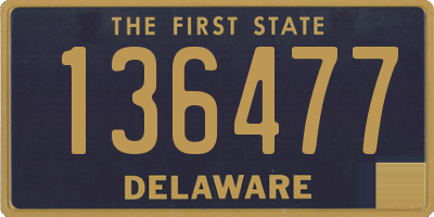 DE license plate 136477