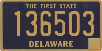 DE license plate 136503