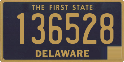 DE license plate 136528