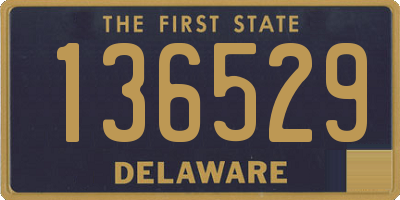 DE license plate 136529