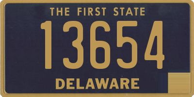 DE license plate 13654