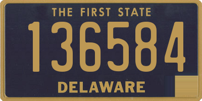 DE license plate 136584