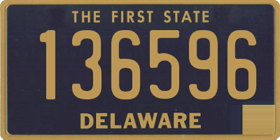 DE license plate 136596