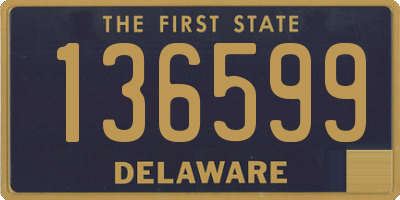 DE license plate 136599