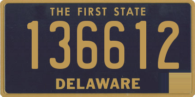 DE license plate 136612