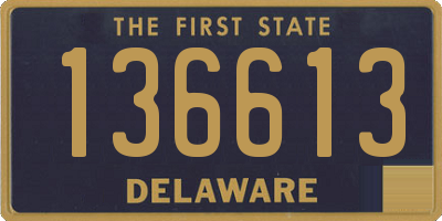 DE license plate 136613