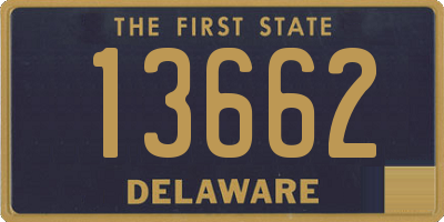 DE license plate 13662