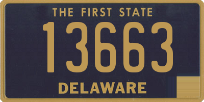 DE license plate 13663