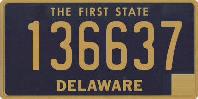 DE license plate 136637