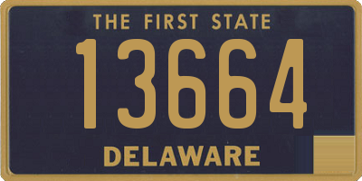 DE license plate 13664