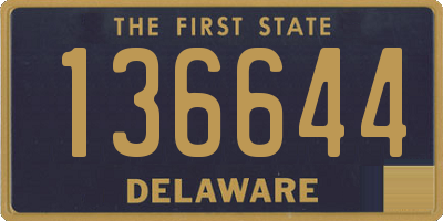 DE license plate 136644